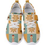 Nautical-elements-collection Men s Velcro Strap Shoes