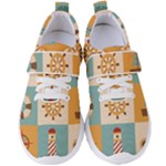 Nautical-elements-collection Women s Velcro Strap Shoes