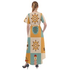 Front Wrap High Low Dress 