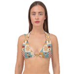 Nautical-elements-collection Double Strap Halter Bikini Top