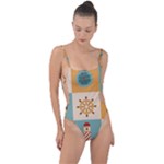 Nautical-elements-collection Tie Strap One Piece Swimsuit