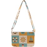 Nautical-elements-collection Double Gusset Crossbody Bag