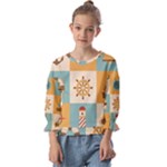 Nautical-elements-collection Kids  Cuff Sleeve Top