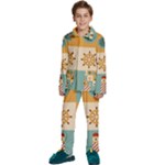 Nautical-elements-collection Kids  Long Sleeve Velvet Pajamas Set