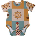 Nautical-elements-collection Baby Short Sleeve Bodysuit