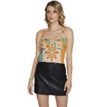 Nautical-elements-collection Flowy Camisole Tie Up Top