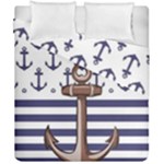 Anchor-background-design Duvet Cover Double Side (California King Size)