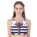 Anchor-background-design Tank Bikini Top