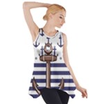 Anchor-background-design Side Drop Tank Tunic