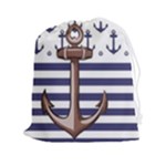 Anchor-background-design Drawstring Pouch (2XL)