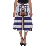 Anchor-background-design Perfect Length Midi Skirt