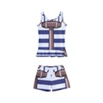 Anchor-background-design Kids  Boyleg Swimsuit