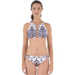 Anchor-background-design Perfectly Cut Out Bikini Set