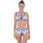 Anchor-background-design Bandaged Up Bikini Set 