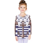 Anchor-background-design Kids  Long Sleeve Tee