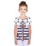 Anchor-background-design Kids  One Piece Tee