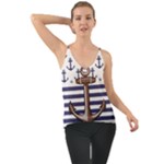 Anchor-background-design Chiffon Cami