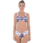 Anchor-background-design Criss Cross Bikini Set