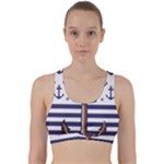 Anchor-background-design Back Weave Sports Bra