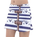 Anchor-background-design Classic Tennis Skirt