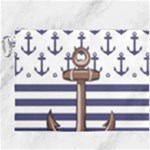 Anchor-background-design Canvas Cosmetic Bag (XXXL)