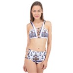 Anchor-background-design Cage Up Bikini Set