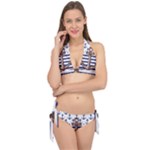 Anchor-background-design Tie It Up Bikini Set