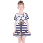Anchor-background-design Kids  Simple Cotton Dress