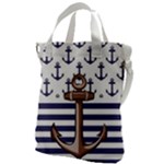 Anchor-background-design Canvas Messenger Bag