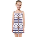 Anchor-background-design Kids  Summer Sun Dress