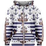 Anchor-background-design Kids  Zipper Hoodie Without Drawstring