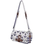 Anchor-background-design Mini Cylinder Bag