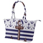 Anchor-background-design Canvas Shoulder Bag