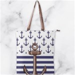 Anchor-background-design Double Zip Up Tote Bag