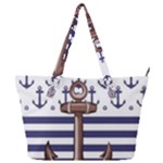 Anchor-background-design Full Print Shoulder Bag