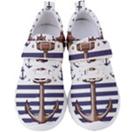 Anchor-background-design Women s Velcro Strap Shoes