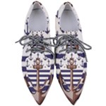 Anchor-background-design Pointed Oxford Shoes