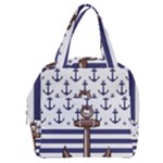 Anchor-background-design Boxy Hand Bag