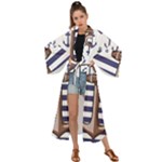 Anchor-background-design Maxi Kimono