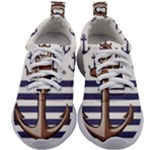 Anchor-background-design Kids Athletic Shoes