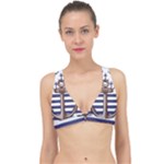 Anchor-background-design Classic Banded Bikini Top