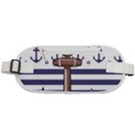 Anchor-background-design Rounded Waist Pouch