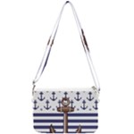 Anchor-background-design Double Gusset Crossbody Bag