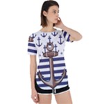 Anchor-background-design Perpetual Short Sleeve T-Shirt