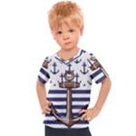 Anchor-background-design Kids  Sports Tee