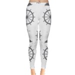 Marine-nautical-seamless-pattern-with-vintage-lighthouse-wheel Leggings 