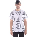 Marine-nautical-seamless-pattern-with-vintage-lighthouse-wheel Men s Sport Mesh Tee