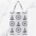 Marine-nautical-seamless-pattern-with-vintage-lighthouse-wheel Classic Tote Bag