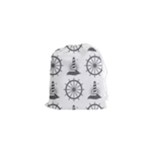 Marine-nautical-seamless-pattern-with-vintage-lighthouse-wheel Drawstring Pouch (XS)