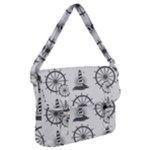 Marine-nautical-seamless-pattern-with-vintage-lighthouse-wheel Buckle Messenger Bag